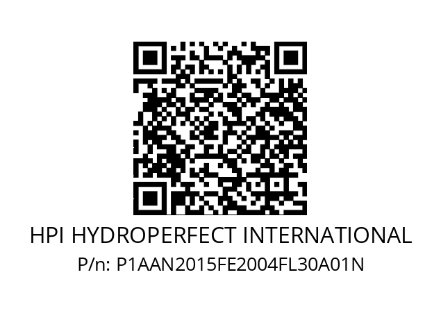   HPI HYDROPERFECT INTERNATIONAL P1AAN2015FE2004FL30A01N