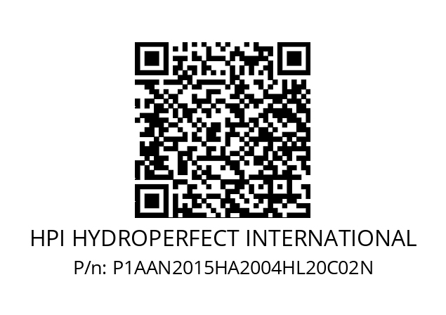   HPI HYDROPERFECT INTERNATIONAL P1AAN2015HA2004HL20C02N