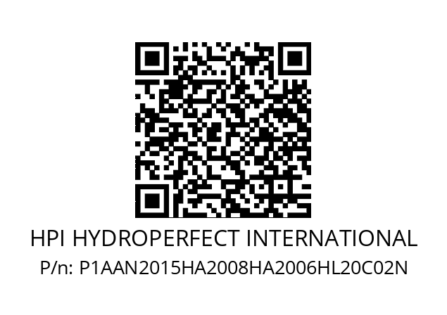   HPI HYDROPERFECT INTERNATIONAL P1AAN2015HA2008HA2006HL20C02N