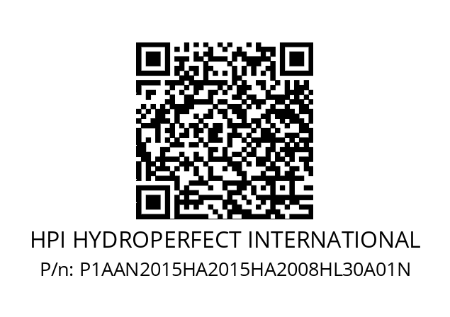   HPI HYDROPERFECT INTERNATIONAL P1AAN2015HA2015HA2008HL30A01N