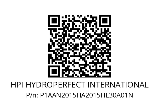   HPI HYDROPERFECT INTERNATIONAL P1AAN2015HA2015HL30A01N