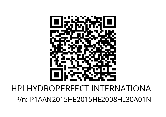   HPI HYDROPERFECT INTERNATIONAL P1AAN2015HE2015HE2008HL30A01N