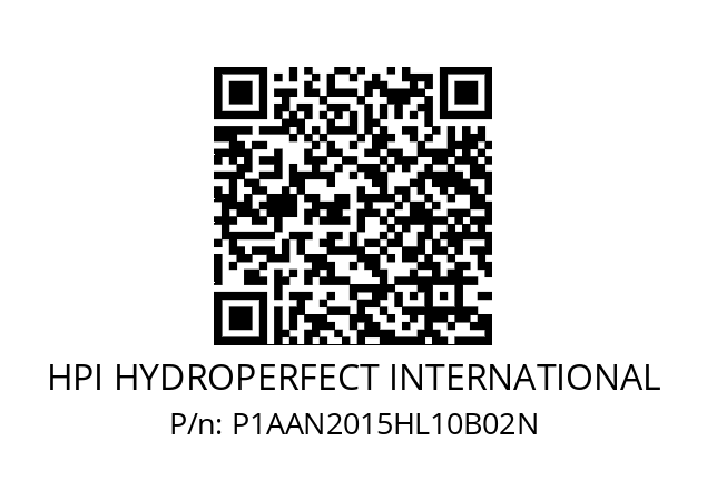   HPI HYDROPERFECT INTERNATIONAL P1AAN2015HL10B02N