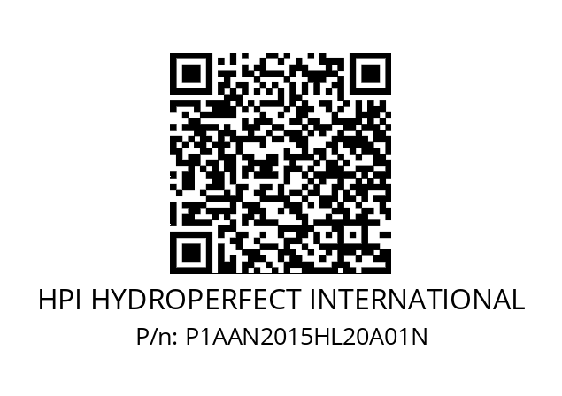   HPI HYDROPERFECT INTERNATIONAL P1AAN2015HL20A01N