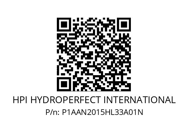   HPI HYDROPERFECT INTERNATIONAL P1AAN2015HL33A01N