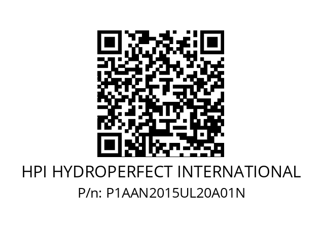   HPI HYDROPERFECT INTERNATIONAL P1AAN2015UL20A01N