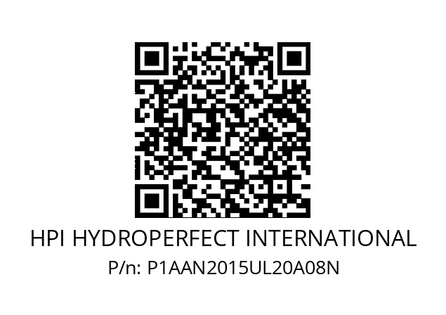   HPI HYDROPERFECT INTERNATIONAL P1AAN2015UL20A08N