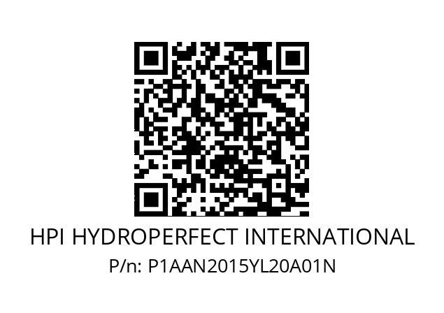   HPI HYDROPERFECT INTERNATIONAL P1AAN2015YL20A01N