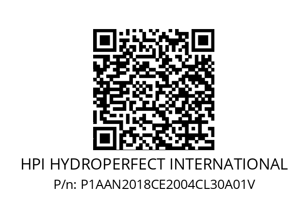   HPI HYDROPERFECT INTERNATIONAL P1AAN2018CE2004CL30A01V