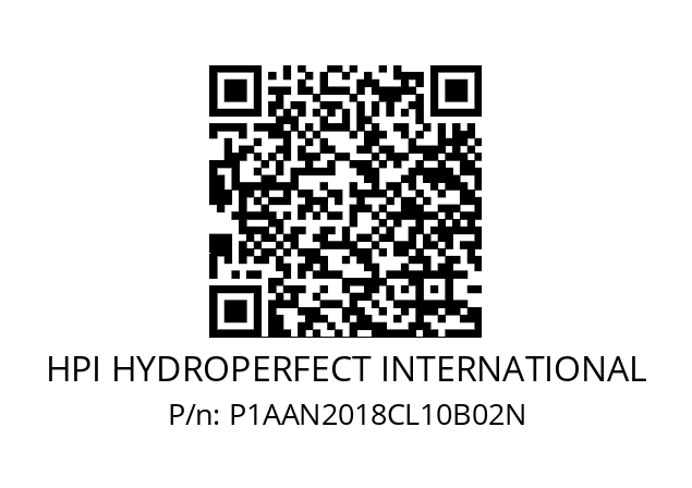   HPI HYDROPERFECT INTERNATIONAL P1AAN2018CL10B02N