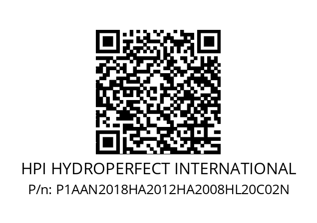   HPI HYDROPERFECT INTERNATIONAL P1AAN2018HA2012HA2008HL20C02N