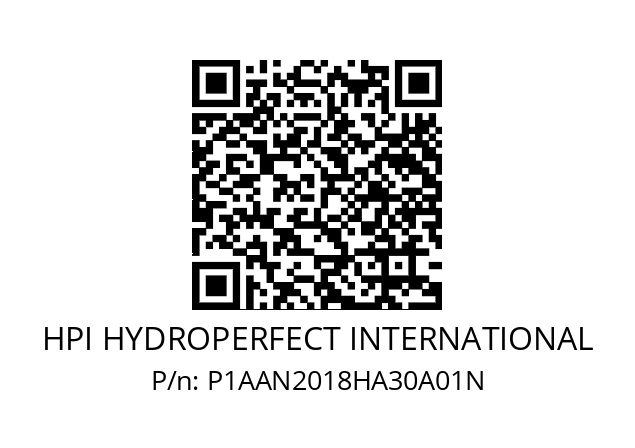   HPI HYDROPERFECT INTERNATIONAL P1AAN2018HA30A01N