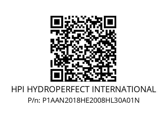   HPI HYDROPERFECT INTERNATIONAL P1AAN2018HE2008HL30A01N