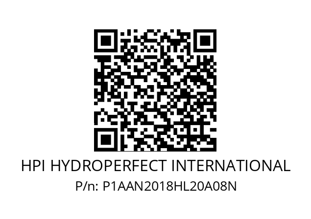   HPI HYDROPERFECT INTERNATIONAL P1AAN2018HL20A08N