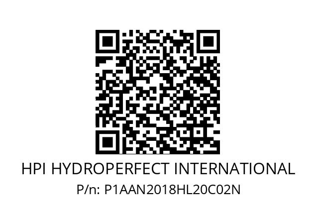   HPI HYDROPERFECT INTERNATIONAL P1AAN2018HL20C02N