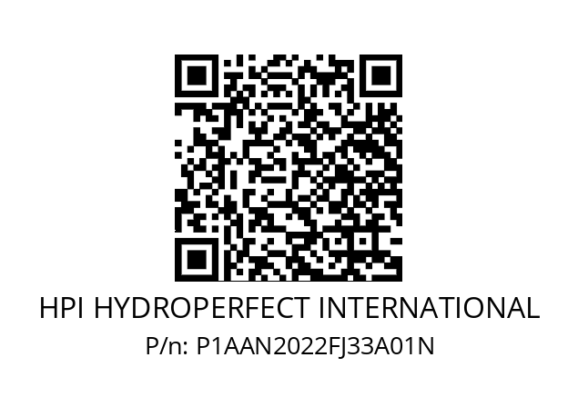   HPI HYDROPERFECT INTERNATIONAL P1AAN2022FJ33A01N