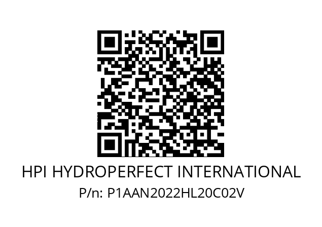   HPI HYDROPERFECT INTERNATIONAL P1AAN2022HL20C02V