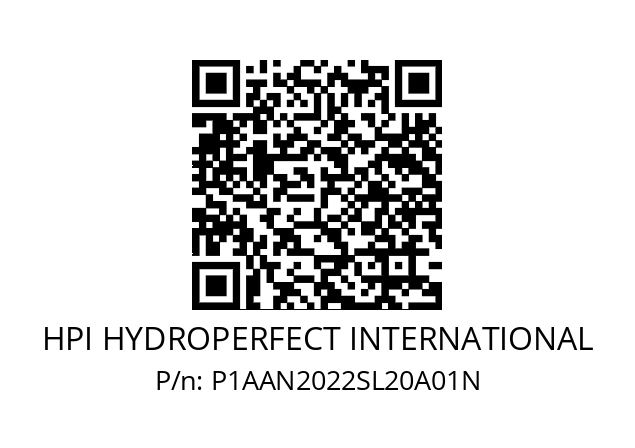   HPI HYDROPERFECT INTERNATIONAL P1AAN2022SL20A01N