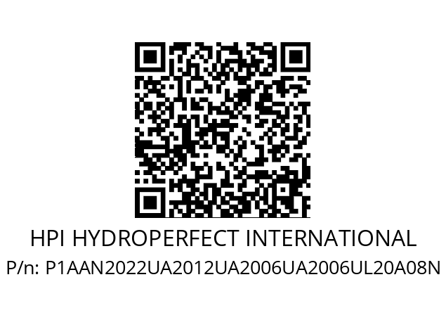   HPI HYDROPERFECT INTERNATIONAL P1AAN2022UA2012UA2006UA2006UL20A08N