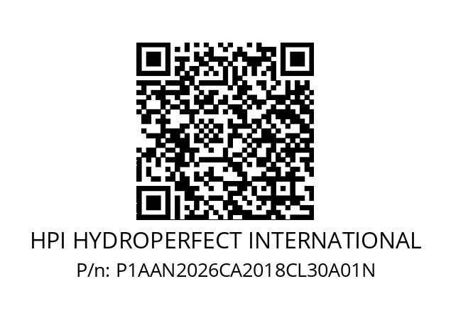   HPI HYDROPERFECT INTERNATIONAL P1AAN2026CA2018CL30A01N