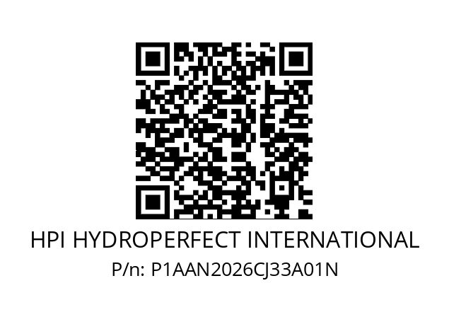   HPI HYDROPERFECT INTERNATIONAL P1AAN2026CJ33A01N