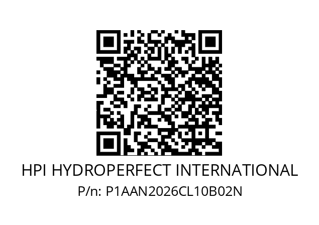   HPI HYDROPERFECT INTERNATIONAL P1AAN2026CL10B02N