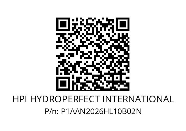   HPI HYDROPERFECT INTERNATIONAL P1AAN2026HL10B02N