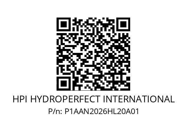   HPI HYDROPERFECT INTERNATIONAL P1AAN2026HL20A01