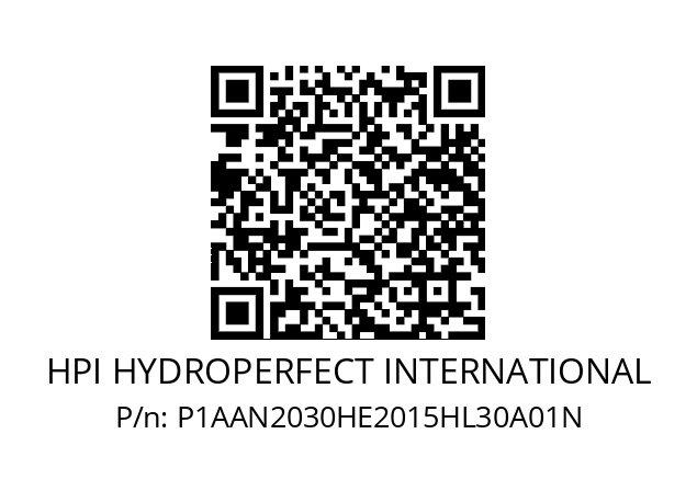   HPI HYDROPERFECT INTERNATIONAL P1AAN2030HE2015HL30A01N