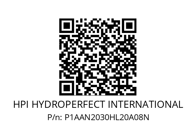   HPI HYDROPERFECT INTERNATIONAL P1AAN2030HL20A08N