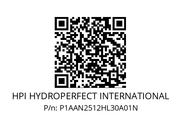   HPI HYDROPERFECT INTERNATIONAL P1AAN2512HL30A01N