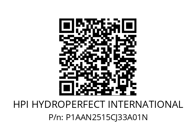   HPI HYDROPERFECT INTERNATIONAL P1AAN2515CJ33A01N