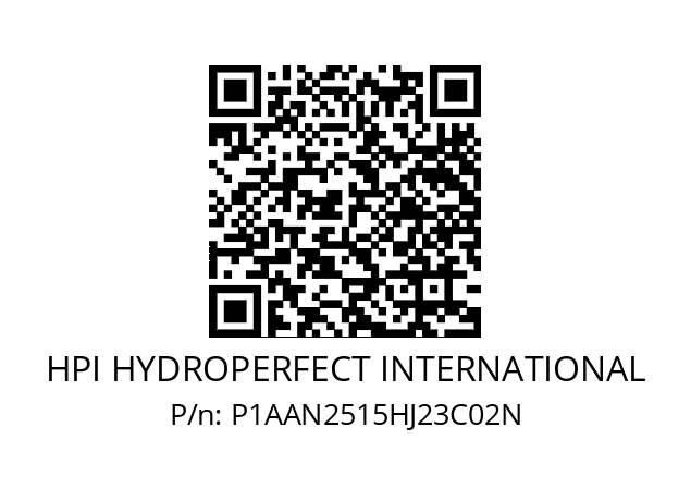   HPI HYDROPERFECT INTERNATIONAL P1AAN2515HJ23C02N