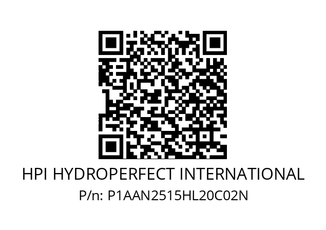   HPI HYDROPERFECT INTERNATIONAL P1AAN2515HL20C02N