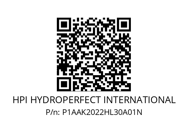   HPI HYDROPERFECT INTERNATIONAL P1AAK2022HL30A01N