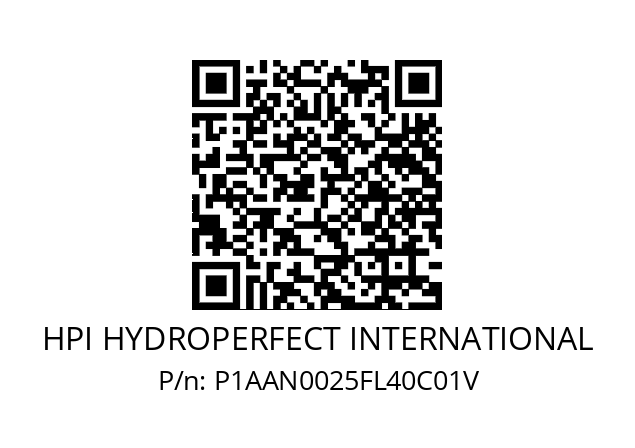   HPI HYDROPERFECT INTERNATIONAL P1AAN0025FL40C01V