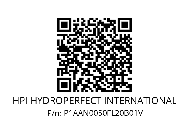   HPI HYDROPERFECT INTERNATIONAL P1AAN0050FL20B01V