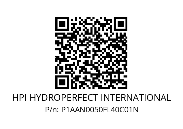   HPI HYDROPERFECT INTERNATIONAL P1AAN0050FL40C01N