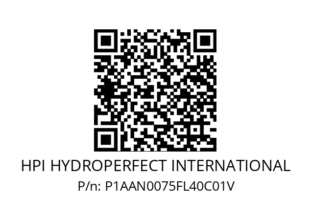   HPI HYDROPERFECT INTERNATIONAL P1AAN0075FL40C01V