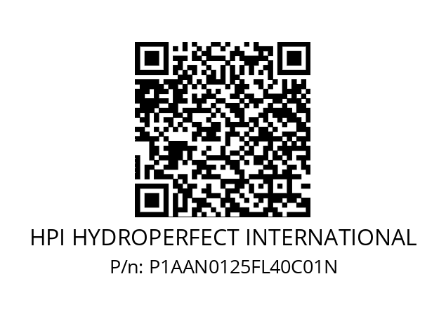   HPI HYDROPERFECT INTERNATIONAL P1AAN0125FL40C01N