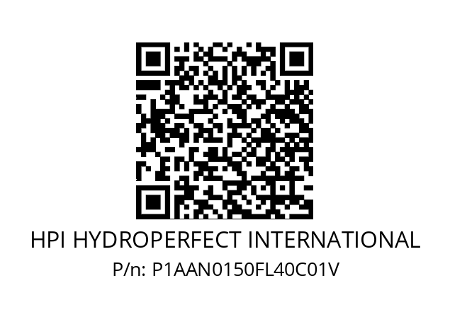   HPI HYDROPERFECT INTERNATIONAL P1AAN0150FL40C01V