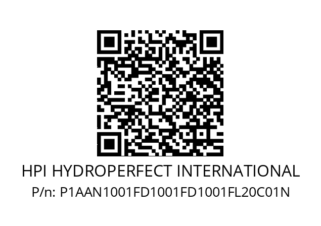   HPI HYDROPERFECT INTERNATIONAL P1AAN1001FD1001FD1001FL20C01N