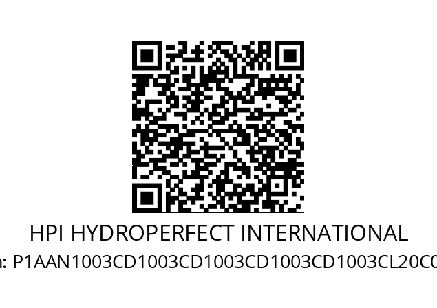   HPI HYDROPERFECT INTERNATIONAL P1AAN1003CD1003CD1003CD1003CD1003CL20C01N