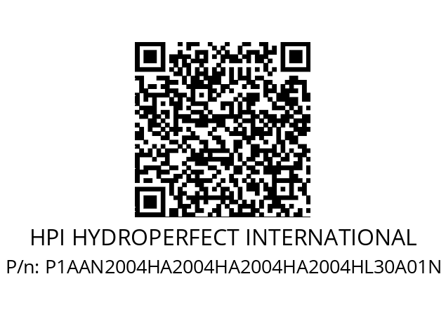   HPI HYDROPERFECT INTERNATIONAL P1AAN2004HA2004HA2004HA2004HL30A01N