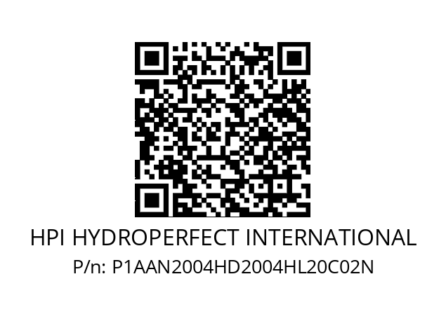   HPI HYDROPERFECT INTERNATIONAL P1AAN2004HD2004HL20C02N