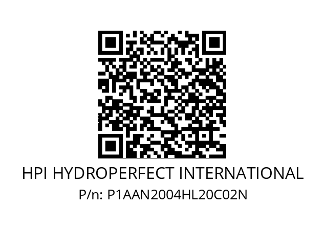   HPI HYDROPERFECT INTERNATIONAL P1AAN2004HL20C02N