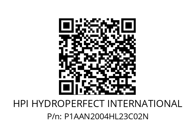   HPI HYDROPERFECT INTERNATIONAL P1AAN2004HL23C02N