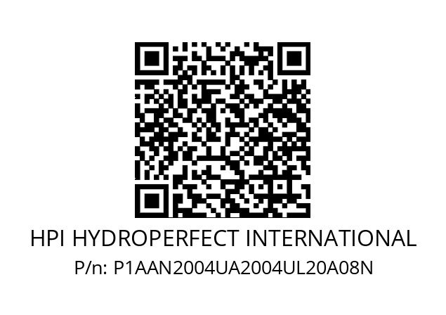   HPI HYDROPERFECT INTERNATIONAL P1AAN2004UA2004UL20A08N