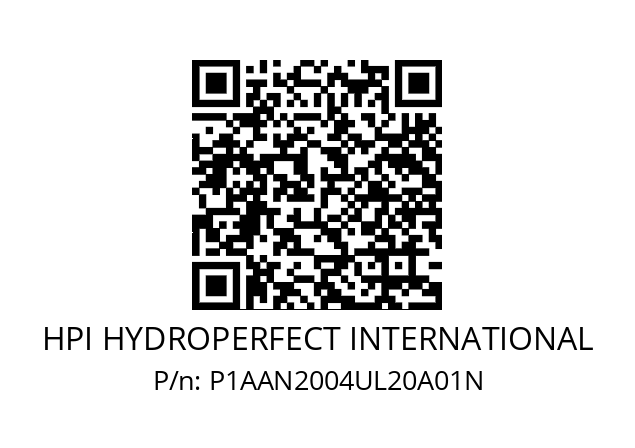   HPI HYDROPERFECT INTERNATIONAL P1AAN2004UL20A01N