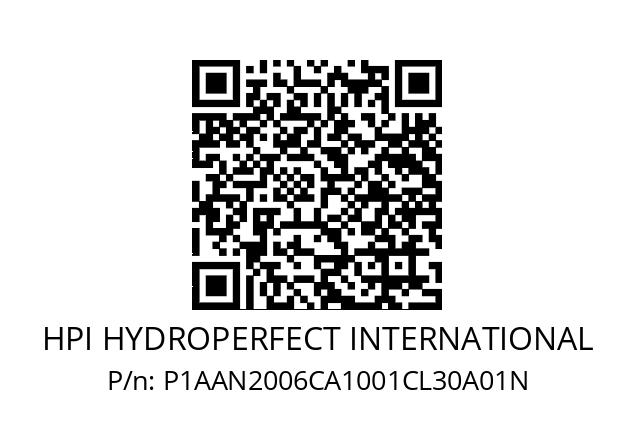   HPI HYDROPERFECT INTERNATIONAL P1AAN2006CA1001CL30A01N